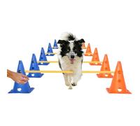 Genérico Equipo de Entrenamiento de Agilidad para Perros - Material para Ejercicio de Cono de Vallas | de obstáculos para jardín Trasero | para Parque, Playa, Camping, Senderismo.