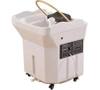 Genérico Equipo Profesional de SPA japonés for Cabeza, Tanque de Agua Grande de 60 litros, Lavabo de champú con circulación de Agua con Sistema de circulación de Agua, estación termostática(White,A)