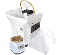 Genérico Equipo Profesional de SPA japonés for Cabeza, Tanque de Agua Grande de 60 litros, Lavabo de champú con circulación de Agua con Sistema de circulación de Agua, estación termostática(White,B)