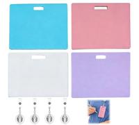 Genérico Erasable Badge Note, Vertical Horizontal Erasable Badge Note, Erasable Badge Buddy, Portable Quick Note Taking Pad for Nurses, Doctors, Dual-Sided Writable, Erasure (4PCS-h)