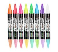 Genérico Erasable Chalk Markers | Dual-Ended Erasable Blackboard Supplies | Liquid Chalkboard Markers for Teachers Students Classroom Artists Office Event Planners Wedding Signs Kids Home Kitchen