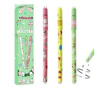Genérico Erasable Pens - Easter Bunny Cute Gel Ballpoint Pens Set | 3 Pieces Erasable School Supplies For Girls Boys Students Planner Paper Notebook Drawing Coloring Writing Use