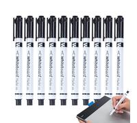 Genérico Erasable Pens - Whiteboard Markers | Whiteboard Markers,10 Pieces Set Fine 0.5mm Tip Dry Erase Pens With Eraser Classroom Teaching Tools School Preschool Kindergarten Office Calendar Writing