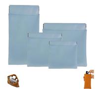 Genérico Erebloom Leather Pouch,Erebloom Pouchic-Personalized Snap Closure Leather Organizer Pouch,4PCS Pouchic Snap Closure Pouches,No Zipper Self-closing Pocket Cosmetic Bag (4PCS-Blue)