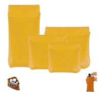 Genérico Erebloom Leather Pouch,Erebloom Pouchic-Personalized Snap Closure Leather Organizer Pouch,4PCS Pouchic Snap Closure Pouches,No Zipper Self-closing Pocket Cosmetic Bag (4PCS-Yellow)