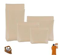 Genérico Erebloom Leather Pouch,Erebloom Pouchic-Personalized Snap Closure Leather Organizer Pouch,4PCS Pouchic Snap Closure Pouches,No Zipper Self-closing Pocket Cosmetic Bag (4PCS-Apricot)
