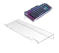 Genérico Eřgonomic Acrylic Keŷboard Stand - Inclined Typing Stand For Desktops | High-End Computer Keyboard Riser For Schools Office | Clear, Wrist Comfort