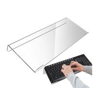 Genérico Ergonomic Keyboard Riser - Clear Acrylic Desk Stand | 17x1.5x5.5 Inch Size, 270g Lightweight Build, Tilted Computer Stand for Office School Study Room Home Cubicle Reception Work Typing