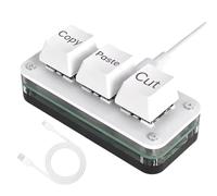 Genérico Ergonomic One-Key Keyboard | Mini Copy Paste Cut Keyboard with Programmable Hotkeys | ABS Compact Productivity Keypad For Work, Design & | Plug & Play Efficiency Tool