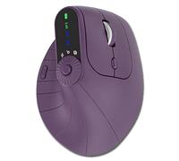 Genérico Ergonomic Triple-Connect Wireless Mouse,Ergonomic Mouse with Volume Knob,Tri-Mode Wireless,Screen Display,Programmable Knob,4 dpi Settings (Purple)