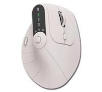 Genérico Ergonomic Triple-Connect Wireless Mouse,Ergonomic Mouse with Volume Knob,Tri-Mode Wireless,Screen Display,Programmable Knob,4 dpi Settings (Beige)