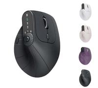 Genérico Ergonomic Triple-Connect Wireless Mouse, Ergonomic Vertical Mouse, with 4 Adjustable dpi and USB-C Receiver, with Multi-Function Knob, for Laptop/Computer/Pc (Black)