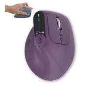 Genérico Ergonomic Triple-Connect Wireless Mouse, Vertical Ergonomic Mouse, Tri-Mode Wireless Vertical Mouses with Programmable Knob for Pain Relief for Office, Gaming, Design (Purple)