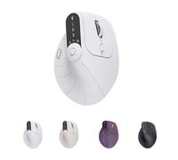 Genérico Ergonomic Triple-Connect Wireless Mouse, Vertical Ergonomic Mouse with 4 Adjustable dpi, Bluetooth 5.0 & USB-C Receiver, for Laptop/PC/Mac (White)