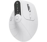 Genérico Ergonomic Triple-Connect Wireless Mouse, Vertical Ergonomic Mouse with 4 Adjustable dpi, Bluetooth 5.0 & USB-C Receiver, Pain Relief for Office/Gaming/Design for Laptop/PC/Mac (White)