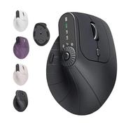 Genérico Ergonomic Triple-Connect Wireless Mouse, Wireless Ergonomic Vertical Mouse with 4 Adjustable dpi, Bluetooth 5.0 USB-C Receiver, for Computer/Pc/Laptop, Multi-Function Knob (Black)