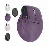 Genérico Ergonomic Triple-Connect Wireless Mouse, Wireless Ergonomic Vertical Mouse with 4 Adjustable dpi, Bluetooth 5.0 USB-C Receiver, for Computer/Pc/Laptop, Multi-Function Knob (Purple)