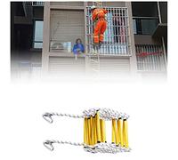 Genérico Escalera de Cuerda para Escape de Incendios de 2 a 6 Pisos, Escalera de Seguridad con Ganchos, Escalera de evacuación de Emergencia de Nailon para Uso Interior/Exterior (3 m)