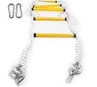 Genérico Escalera de Cuerda para Escape de Incendios, Escalera de Escape de Emergencia para niños y Adultos, 15 m, 2/3/4 Pisos, Ideal para Seguridad en Ventanas y Balcones, despliegue rápido y diseño
