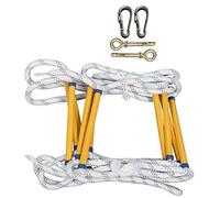 Genérico Escalera de Escape contra Incendios: Cuerda de Rescate Antideslizante y Duradera con mosquetones de Gancho, solución de Seguridad de Emergencia para Salvar Vidas en el hogar, la Oficina y pa