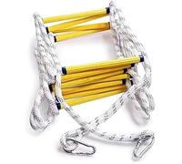 Genérico Escalera de Escape de Emergencia con mosquetones de Gancho de Resorte, Resistente al Fuego, Escalera de evacuación de 2 a 3 Pisos para la Seguridad del hogar, Ideal para niños y Adultos. Sol