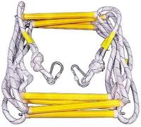 Genérico Escalera de Escape de Emergencia contra Incendios, Escalera de Cuerda Flexible de 18 Metros para Pisos del 2.º al 10.º, Escalera de evacuación de despliegue rápido con Gancho, Herramienta de