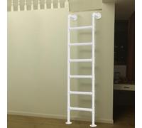 Genérico Escalera de Metal Resistente para Salida de sótanos, de 1,2 m, 1,5 m, 1,8 m, 2,4 m y 2,7 m de Altura. Escalera de Entrada para Biblioteca, almacén, Cubierta, Barco. Escalera de EME