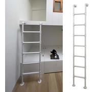 Genérico Escalera para literas en Blanco y Negro/Escalera de Salida Interior para sótano, Escalera de Escape para Pozo de Ventana Personalizable, Escalera de Acceso al altillo de 39" a 71"
