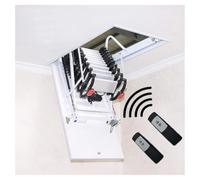 Genérico Escalera Telescópica para Ático con Mando A Distancia, Que Se Baja Desde el Techo, Escalera para Áticos con Capacidad de Carga de 500 Kg,A-70x120cm