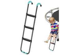 Genérico Escaleras de trampolín,Escalera para trampolín - Escalera de Acero Resistente al óxido de 2 escalones/3 escalones de Ancho con Anchos Antideslizantes | de fácil de instala