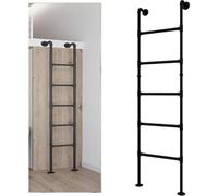 Genérico Escaleras Negras para literas montadas en el Suelo para el hogar, Escalera de Salida de Pozo de Ventana del sótano, Escalera de Metal para litera de ático de RV, escalones de altil