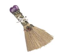 Generico Escoba de brujas de Halloween - Escoba compacta para altar de, suministro ritual de limpieza, adorno espiritual de escritorio, accesorio de espacio de meditación para apartamento Dormit