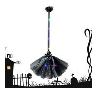 Genérico Escoba De Halloween | LED Iluminado para Cosplay,Escoba De Disfraz De Para Fiesta De Halloween,Para Fiesta Casa Encantada Cementerio Escape Room Escenario Niñas Adolescentes Estudiantes