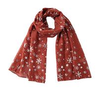 Genérico Escoba Profesional Señoras Bufanda caliente de impresión de copo de nieve de Navidad clásico Bufanda Hombre Verde, a, Talla única