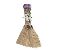 Genérico Escobillas de Halloween - por Cristales compactos, decoración de bruja, mini accesorios de oficina, herramientas de limpieza espiritual | Escoba de bruja portátil que ofrece purificati