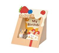 Genérico Escondite para Hámsters, Parque de Madera para Jaula, Área de Juego para Animales Pequeños con Marco Decorativo para Cobayas Erizo Hurón Hámster