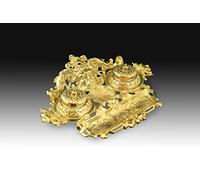 Genérico Escribanía Decorativa en Metal Dorado. Inspirada en Modelos clásicos