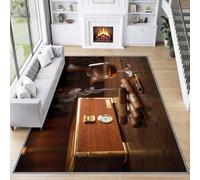 Genérico Escritorio Dormitorio Alfombra lavable antideslizante | Cigarro ahumado alfombra 60 x 90 cm para sala de estar, dormitorio, entrada, pasillo decorativo pensamiento