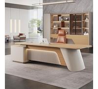 Genérico Escritorio en Forma de L con de Seguridad con Cerradura, Ranura para Torre de CPU y Gestión de Cables - Escritorio de Oficina para Profesionales del Área Legal/Finanzas