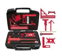 Generico Escuadra de carpintería - Herramienta para marcos de aluminio de 9 piezas, regla angular de precisión, guía del triángulo de velocidad con grabado | Herramienta de alineación de Mis