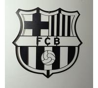 Genérico Escudo Barcelona Pared en Metal - Decoracion Habitacion, Hogar Moderno - Regalos Originales - Acero Negro
