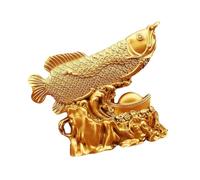 Genérico Escultura de Arowana con simbolismo Fengshui, de Animal de aleación, Adorno para decoración de Oficina, Sala de Estar, Decoraciones de Escritorio Fengshui de aleación
