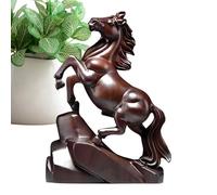 Generico Escultura de caballo - tallada a mano | Decoración de madera - Estatua del caballo para el éxito - Decoración del Año Nuevo Chino 2026 para sala de estar, mesa de oficina, recuerdos, bien