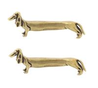 Genérico Escultura de Perro Salchicha de latón Hecha a Mano, estatuilla Antigua Detallada para decoración del hogar, Adorno de Animal, símbolo de Lealtad, latón