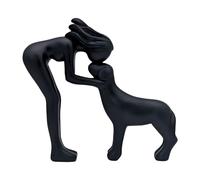 Genérico Escultura de una Niña y su Perro | Decoración para Mesa Conmemorativa | Figurinas de Perro de Resina - para Escritorio Mesa Hogar Dormitorio Sala de Estar Estantería y Librería