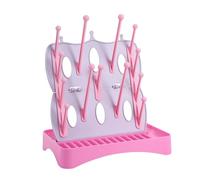 Genérico Escurridor Biberones - Plegable 16 Ganchos | Estante de Secado - Kids Bottle Drying Rack Organizer - Sin BPA Ahorro de Espacio, para Biberones Chupetes Pajitas, Cocina Guardería Mamá Bebés