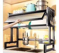 Genérico Escurridor de Platos sobre el Fregadero, escurridor de Platos Que Ahorra Espacio, escurridor de Platos sobre el Fregadero de 3 Niveles para el hogar, Organizador de Fregadero de co