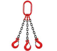 Genérico Eslinga de Cadena para grúa con 3 Ganchos, Capacidad de Carga de 6600 LB, Longitud de 2 m/6,6 pies, Ideal para elevación de Motores de Alta Resistencia y manejo Seguro de grúas, Duradera y c