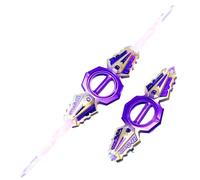 Genérico Espada iluminada, Espada giratoria de Fuego, Sable de luz de Doble Filo para niños, Espadas de sables de luz retráctil para Accesorios de Disfraces de Cosplay de Fiesta