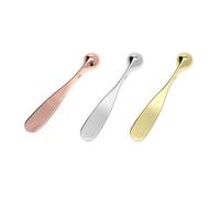 Genérico Espátulas de Maquillaje de Metal 3piezas para Masaje Facial y Aplicación de Crema de Ojos Aleación de Zinc y Cuidado Diario